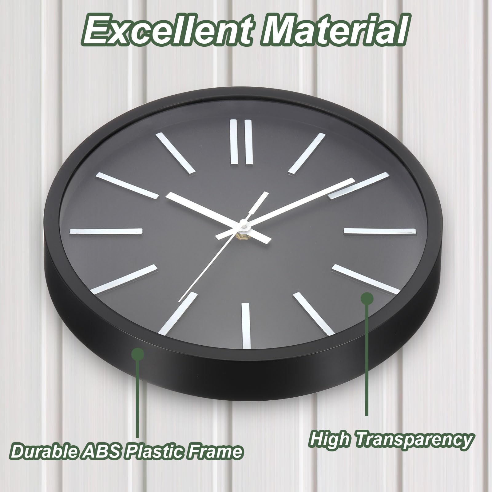 YOKIVE Wall Clocks, Operated Silent Non-Ticking Round 3D Wall Clocks Modern Clock, Great for Office Bedroom, Living Room - Image 3