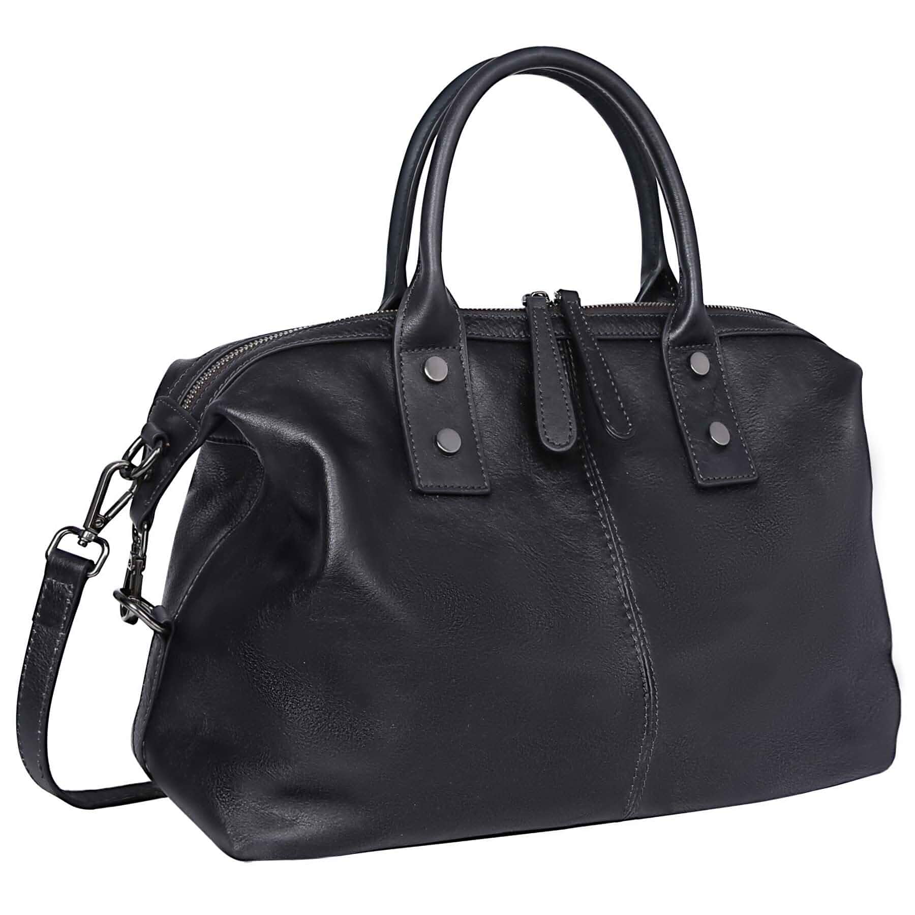 Iswee Satchel Bags Leather Purses for Women Handbag Shoulder Bag Hobo Tote Retro Vintage Top Handle Cross Body Bag Large Capacity Doctor Bag Work Luxury Classic Design Pocketbooks