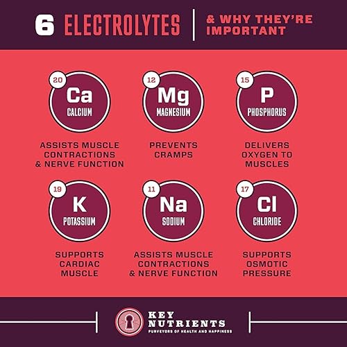 Miniatura 81 de KEY NUTRIENTS - Polvo de electrolitos, mezcla de bebida de limonada rosa fresca, polvo de hidratación, sin azúcar, sin calorías, sin gluten, polvo
