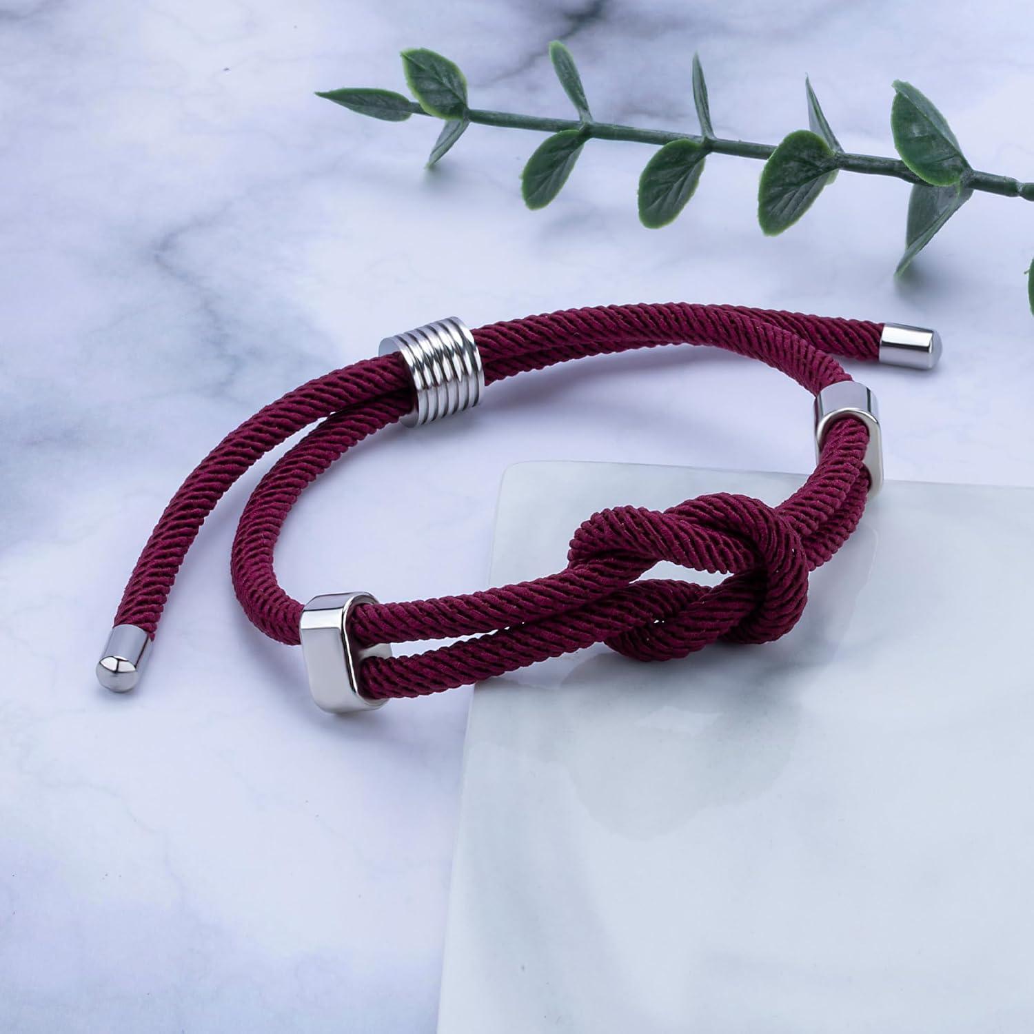 LINY Infinity Love Knot Braided Rope Bracelets for Women Men, Cord Surfing Wrap Knot Bracelet Nautical String Bracelet Wristbands Friendship Gifts for Women