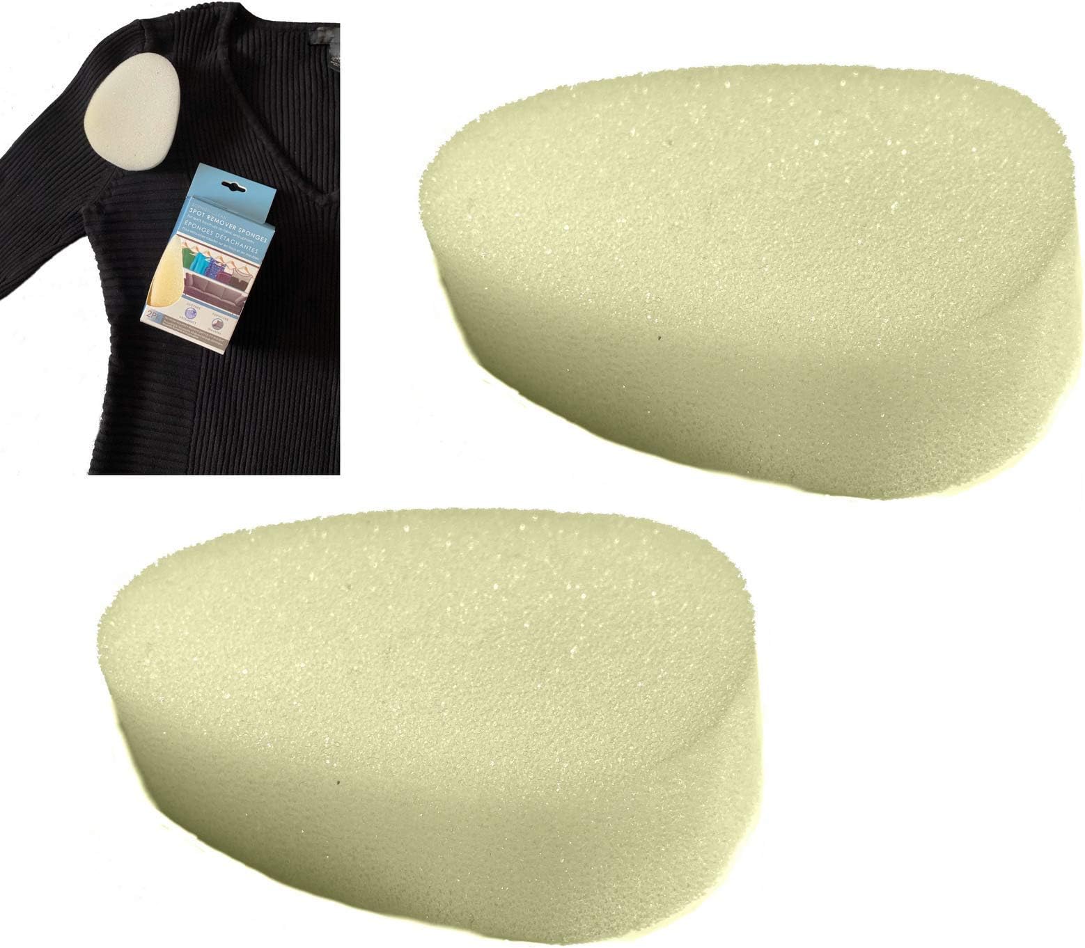 2pc Deodorant Streak Removing Sponge - Men Women Unisex - Instant Deodorant Streaks Remover Sponge - Vacation Business Trip Gym Work Home Keeps Your clothing Clean