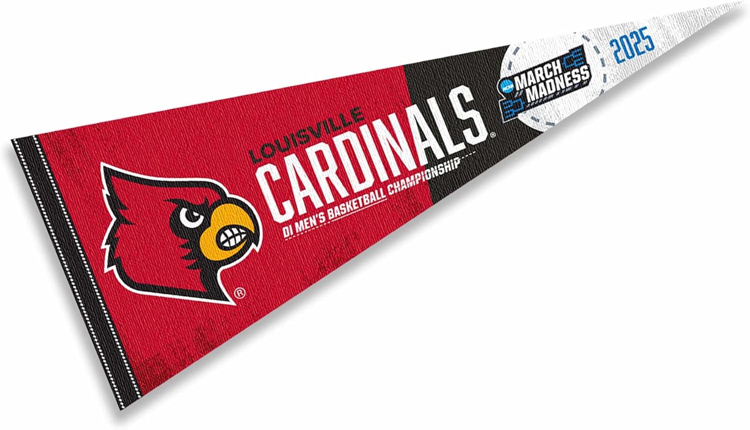 College Flags & Banners Co. Louisville Cardinals 2025 March Basketball Madness Pennant Flag