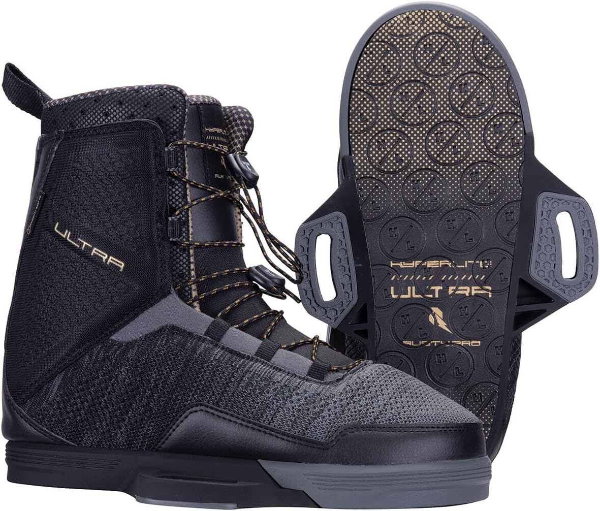 Hyperlite Ultra Mens Wakeboard Bindings Black/Grey (13-14)