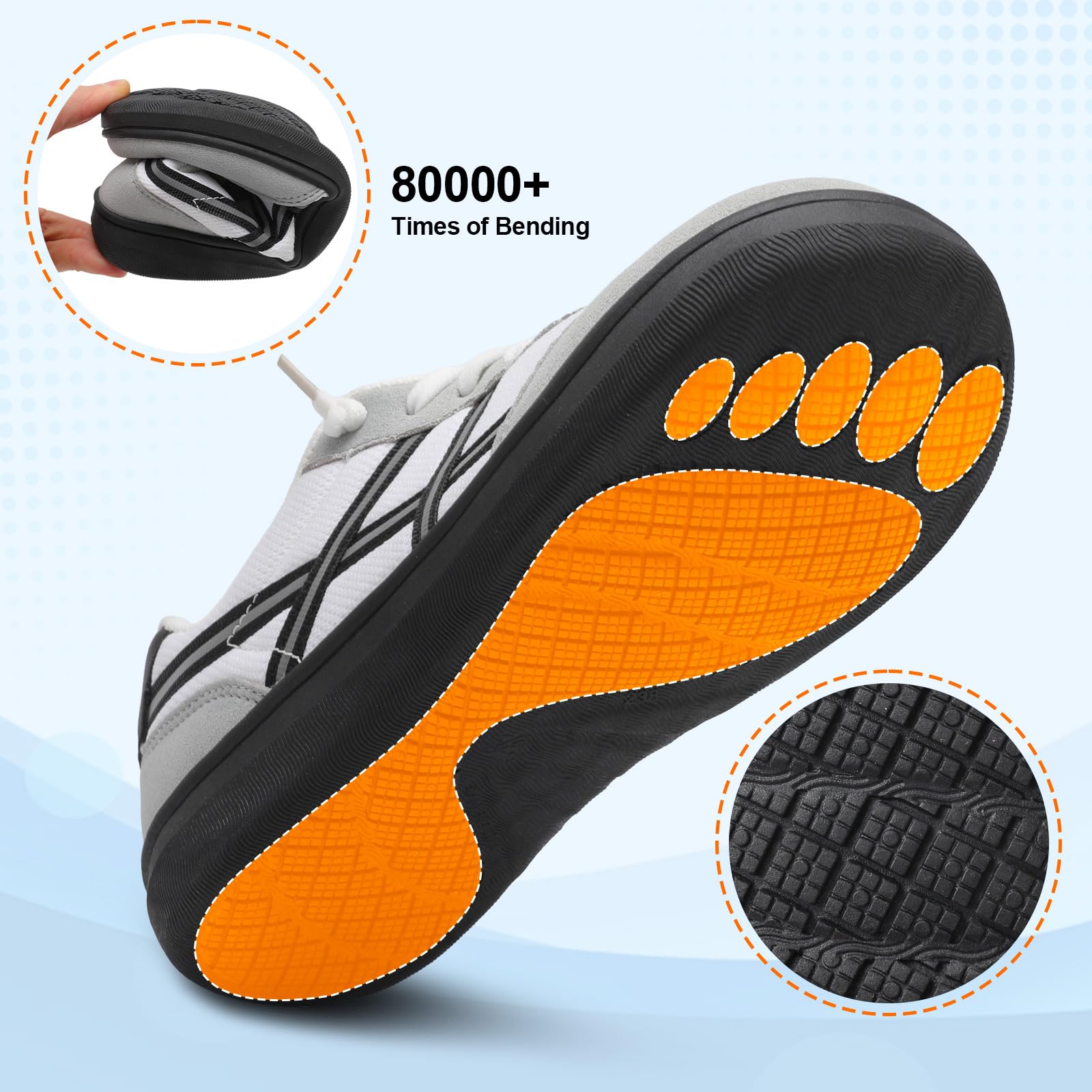 LeIsfIt Women's Barefoot Slip-On Shoes Wide Toe Box Zero Drop Casual Sneakers Non-Slip Breathable Walking Shoes for Tennis Travel & Everyday — view 7