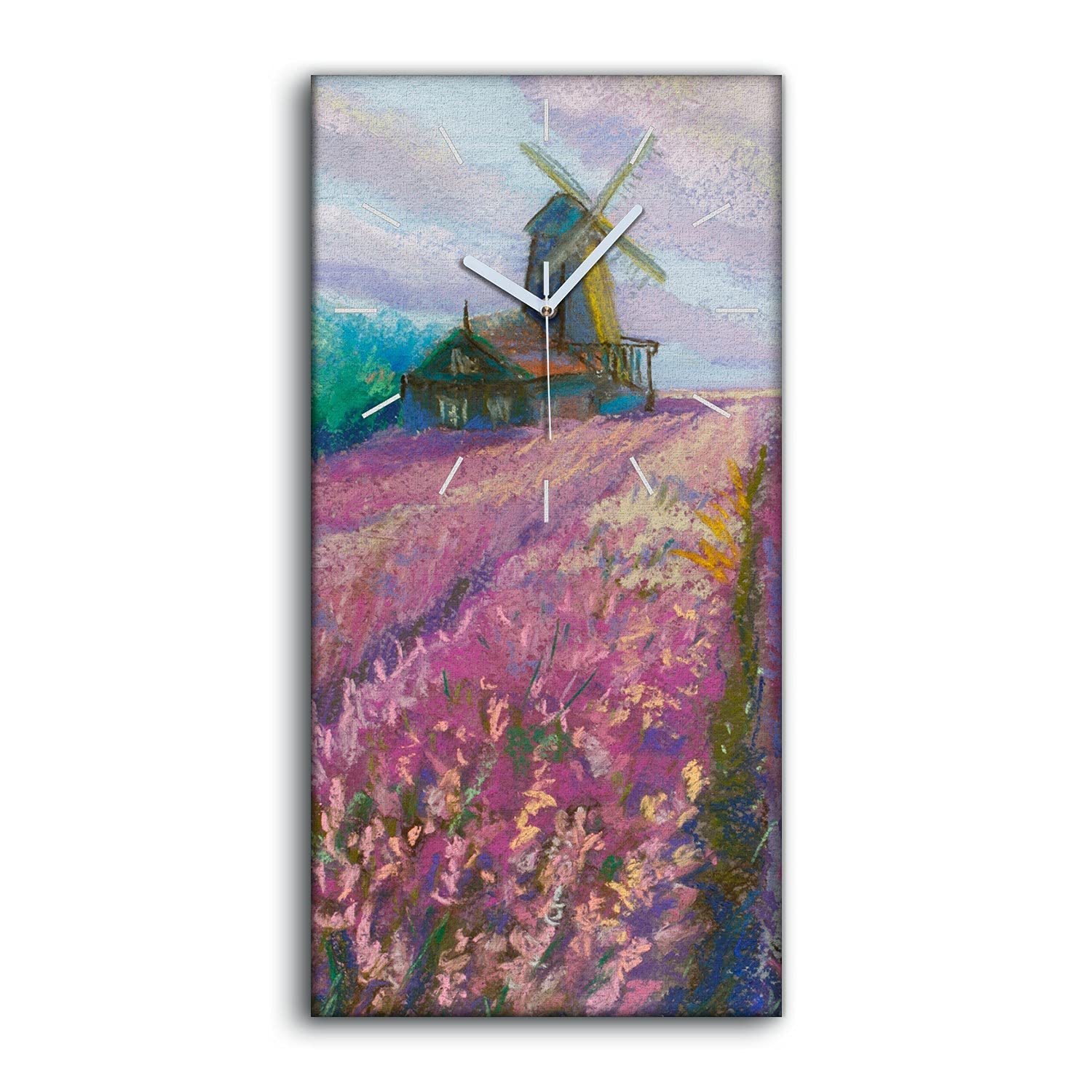 Horloge sur Toile Art Mural Moderne Tableau 30x60cm Qualité Salon et Chambre