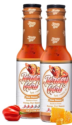 Jersey Girl - Salsa picante de 5 onzas (miel, paquete de 2) sin sodio y adictivamente deliciosa
