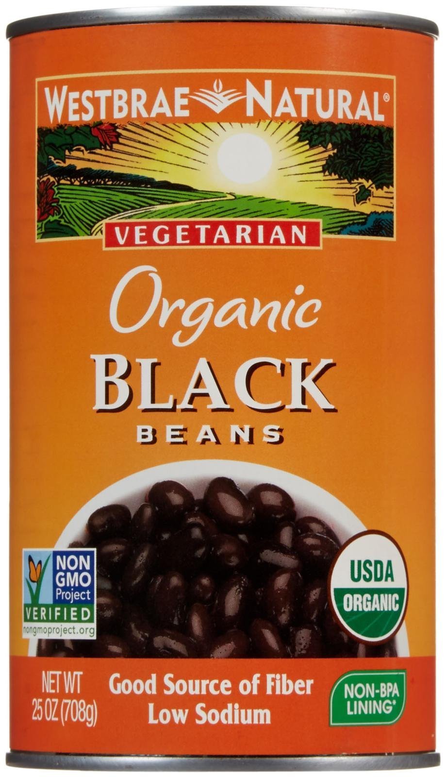 Westbrae Organic Black Beans-25 oz