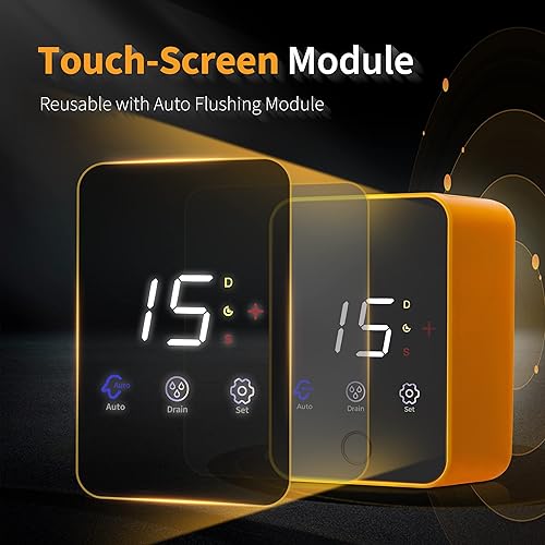 Miniatura 4 de iSpring WSP50ARB - Filtro de agua de sedimentos giratorio, reutilizable con módulo de descarga automática de pantalla táctil y raspador de carcasa