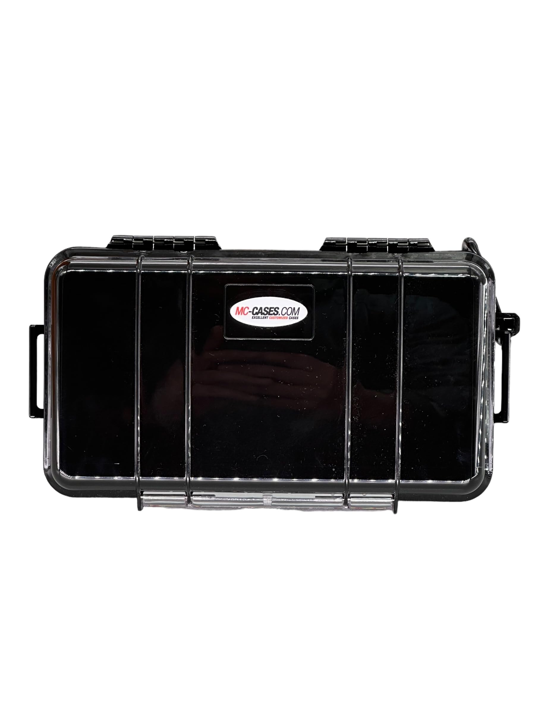 kompakte Uhrenbox für bis zu 3 Uhren - Wasserdicht - Extrem geschützt - Made in Germany - Luxery Line carbon Style - hochglanz schwarz - Perfekt für Reisen
