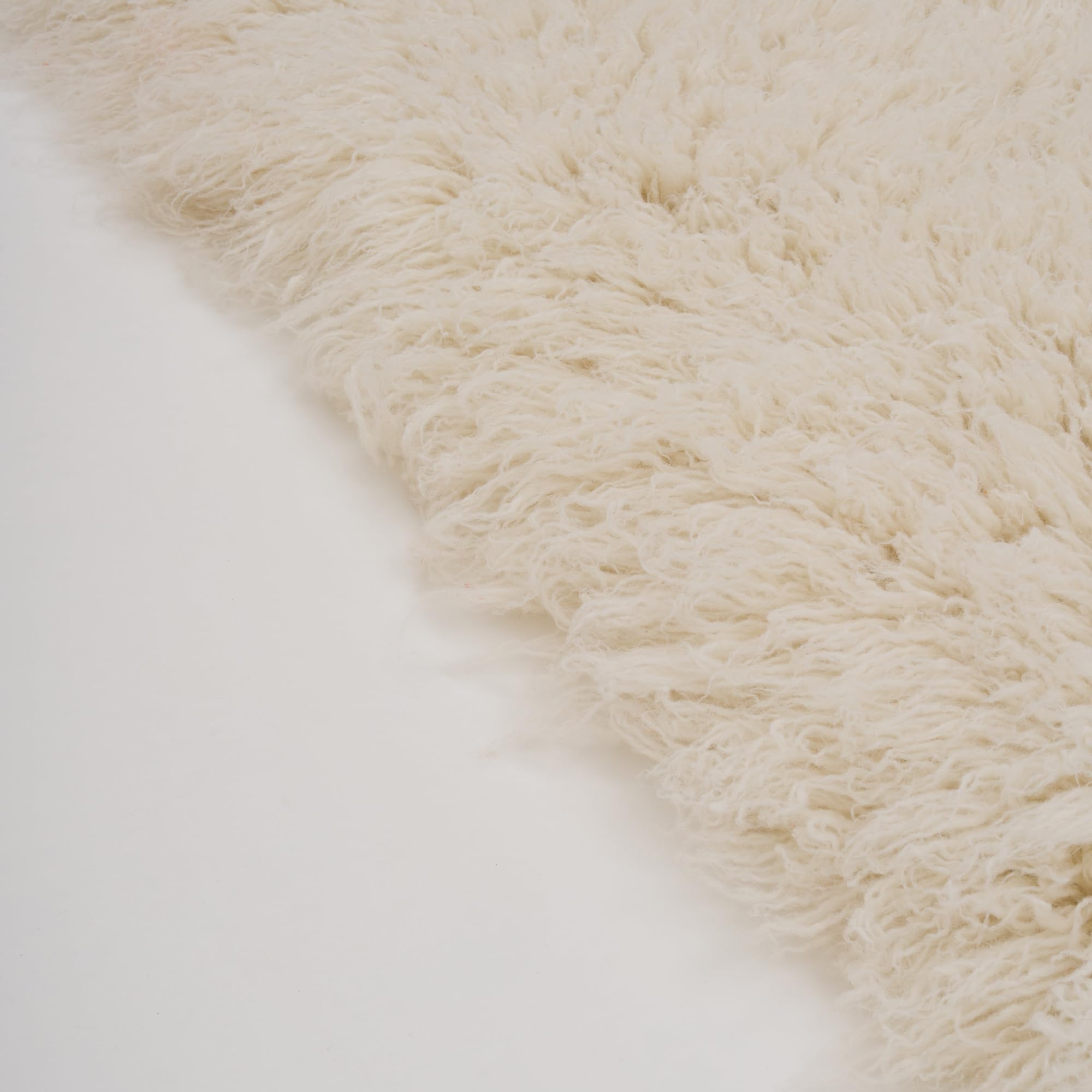 Pergamon Flokati Supreme Teppich – Hochflor Teppich Natur Creme, weich & dicht, für Wohnzimmer & Schlafzimmer