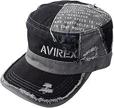 Avirex Distressed Remade Work Cap, Golf Baseball Cap, Cotton Cap, Hat, Cap, Men's, Black, All Season, Deep, Spring, Summer