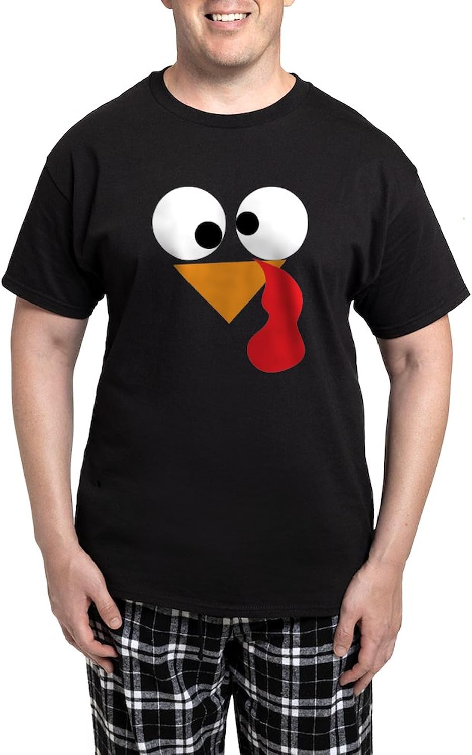 CafePress Funny Turkey Thanksgiving Pajamas Novelty Men's Pajama Set, Comfortable PJ Sleepwear