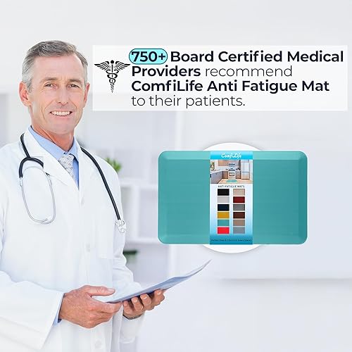 Miniatura 40 de ComfiLife - Alfombrilla antifatiga de 3/4 pulgadas de grosor para cocina o escritorio de pie, hogar u oficina, duradera, resistente a las manchas y