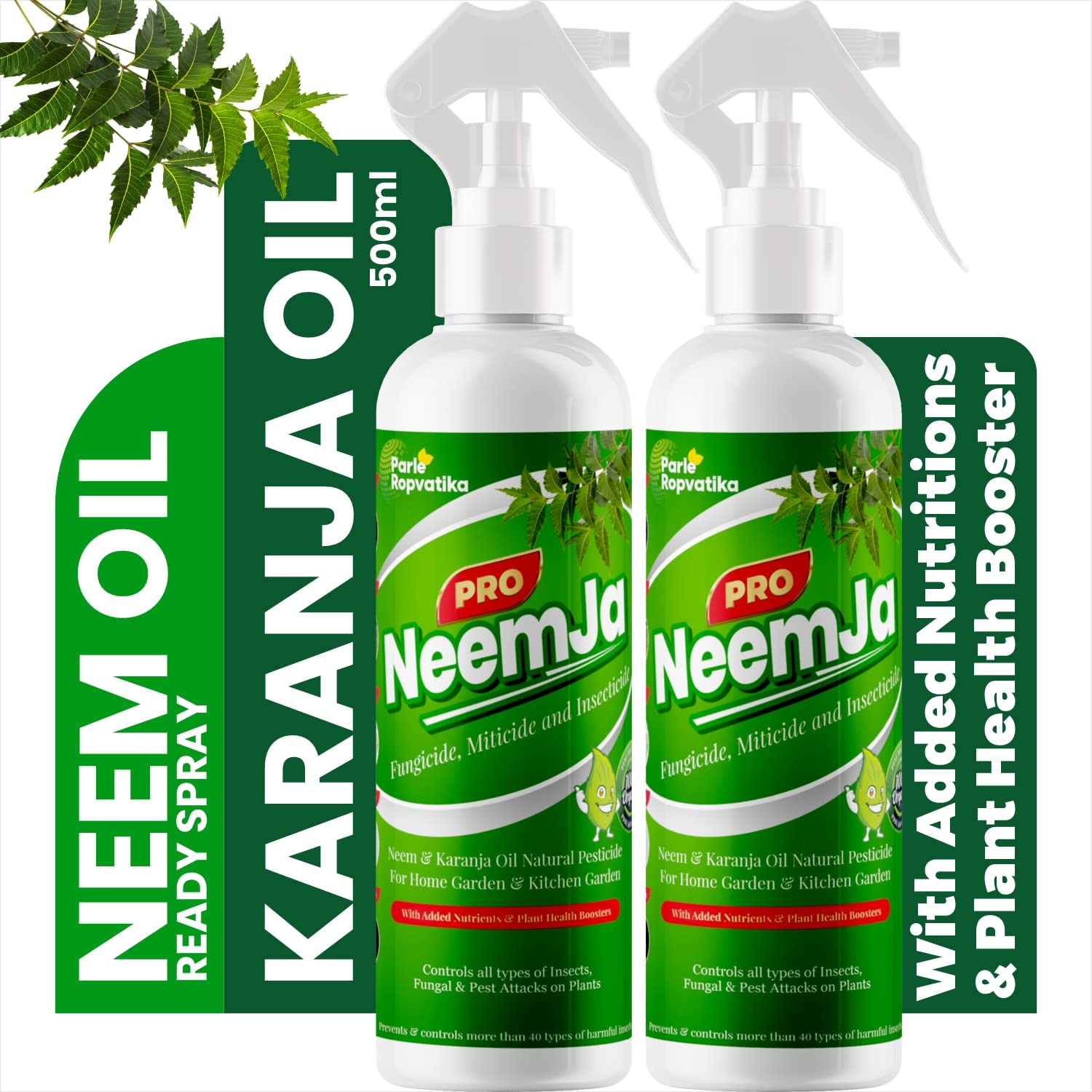 NeemJa PRO Organic Neem Oil and Karanja Oil for Plants Insects Spray (500ml - Pack 2) Neem Oil Spray for Plants Insects Pesticides for Plants in Garden with Spray Bottle and Karanja Oil… (B0BHLKC5QS) Amazon Price History, Amazon Price Tracker