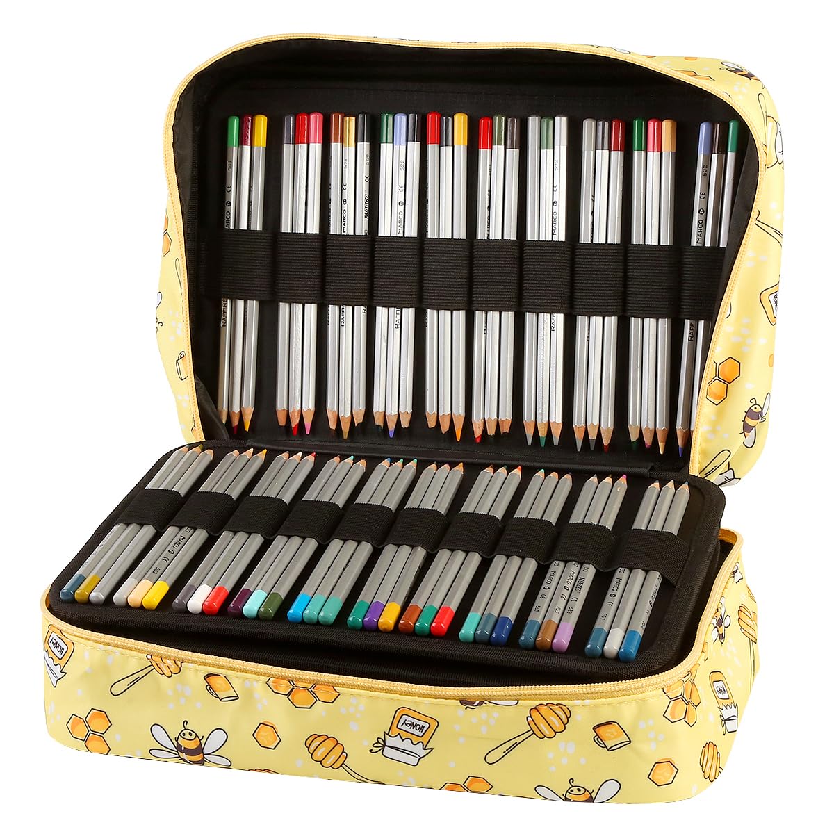 Lbxgap Federmäppchen mit 140 Fächern für 420 Bleistifte oder 280 Gelstifte. Organizer mit großer Kapazität mit praktischer Verpackung, tragbarer mehrschichtiger Halter für Prismacolor Aquarellstifte