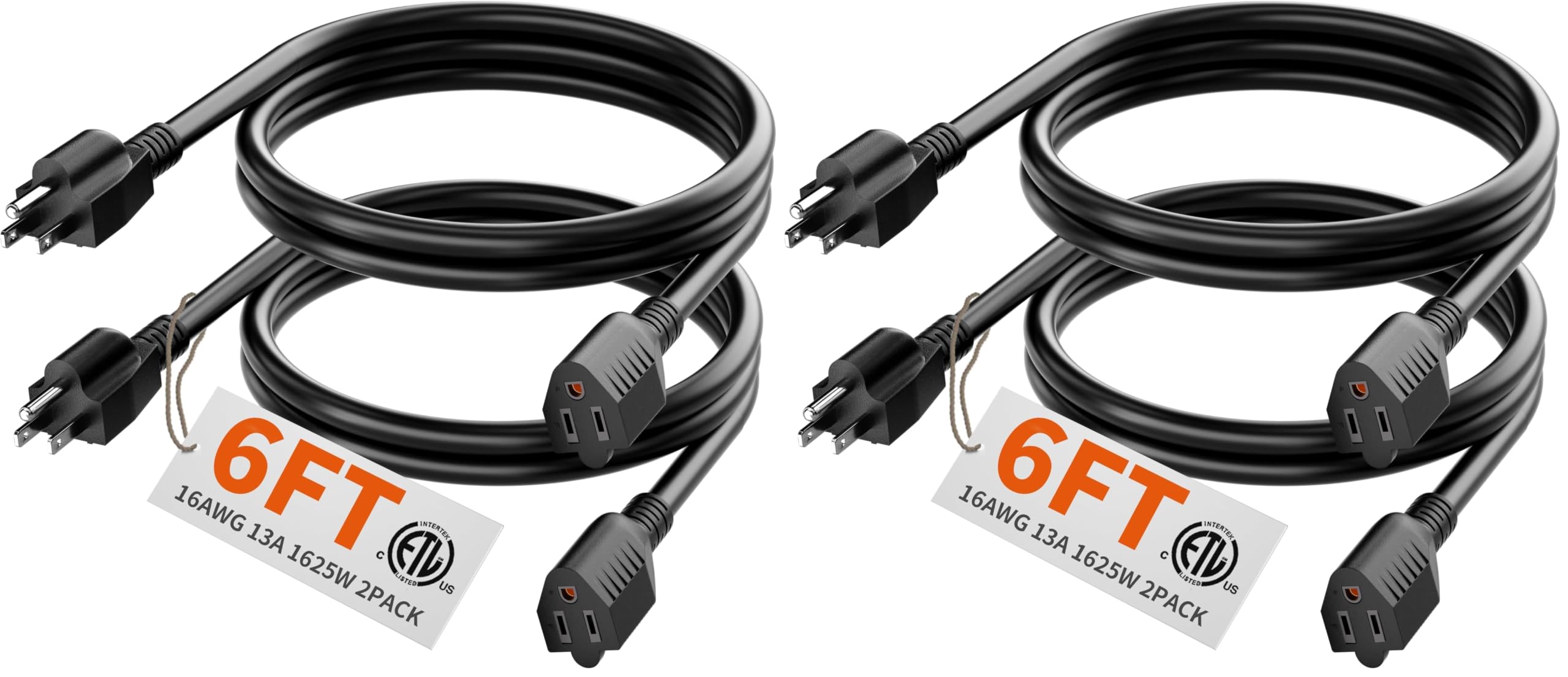HUANCHAIN Indoor Outdoor Black Extension Cord 50 FT Waterpro -21 HUANCHAIN Indoor Outdoor Black Extension Cord 50 FT Waterpro -21