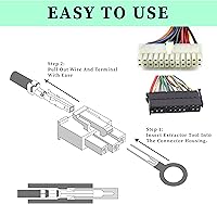 Vista 3 de Kit de herramientas de extracción de terminales de 41 piezas, herramienta de desenganche de pines, herramienta de extracción de pines, kit