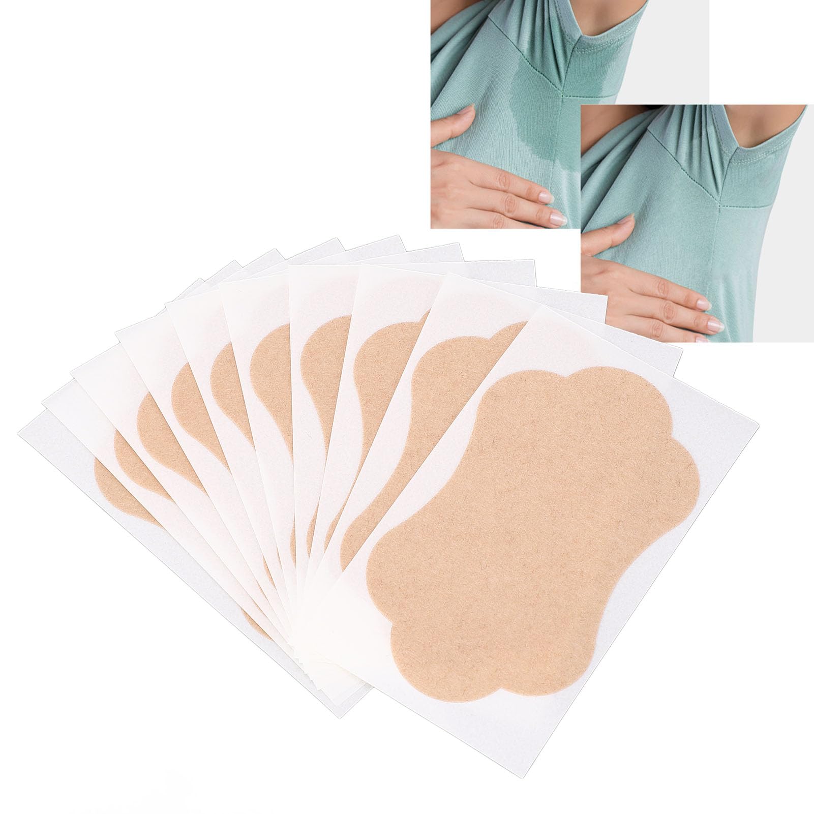 50 Cuscinetti Antisudore Ascellari, Assorbenti Ascellari Estivi Invisibili e Versatili Senza Cicatrici, Cerotti Assorbenti Monouso in Cotone per L'esercizio Fisico