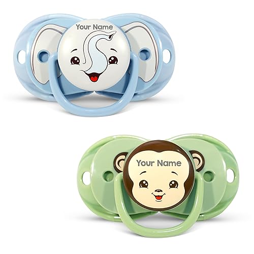 RaZbaby Chupete personalizado Keep-it-kleen para bebé (2 unidades)  0.0-118.1 ft  Se cierra cuando se cae, el pezón se mantiene limpio  Pezón de