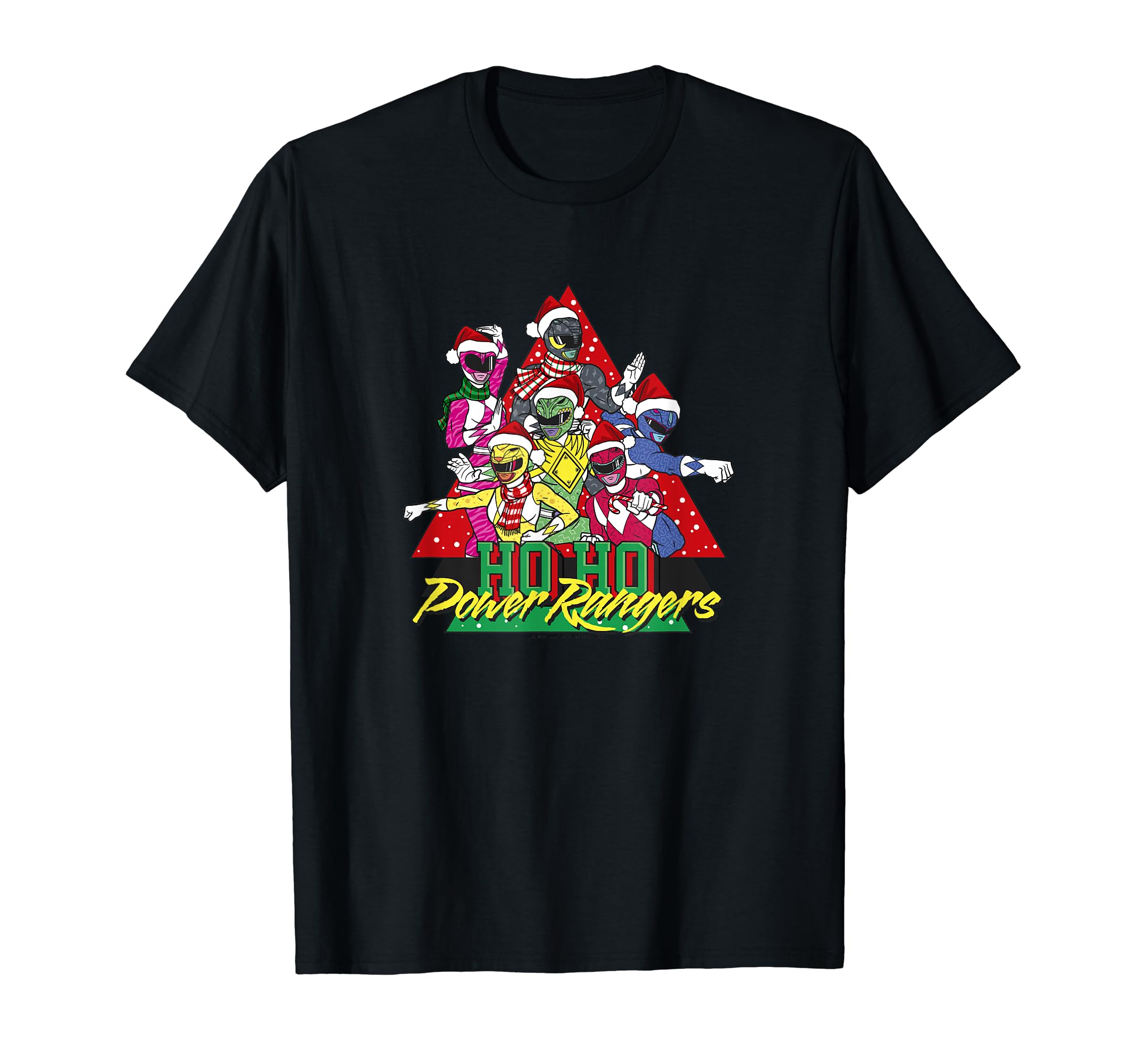 Power Rangers Christmas Ho Ho Power Rangers Maglietta