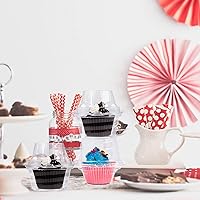 Vista 8 de 150 unidades de contenedores individuales para cupcakes, cajas de plástico para cupcakes, soportes para cupcakes apilables, contenedor profundo