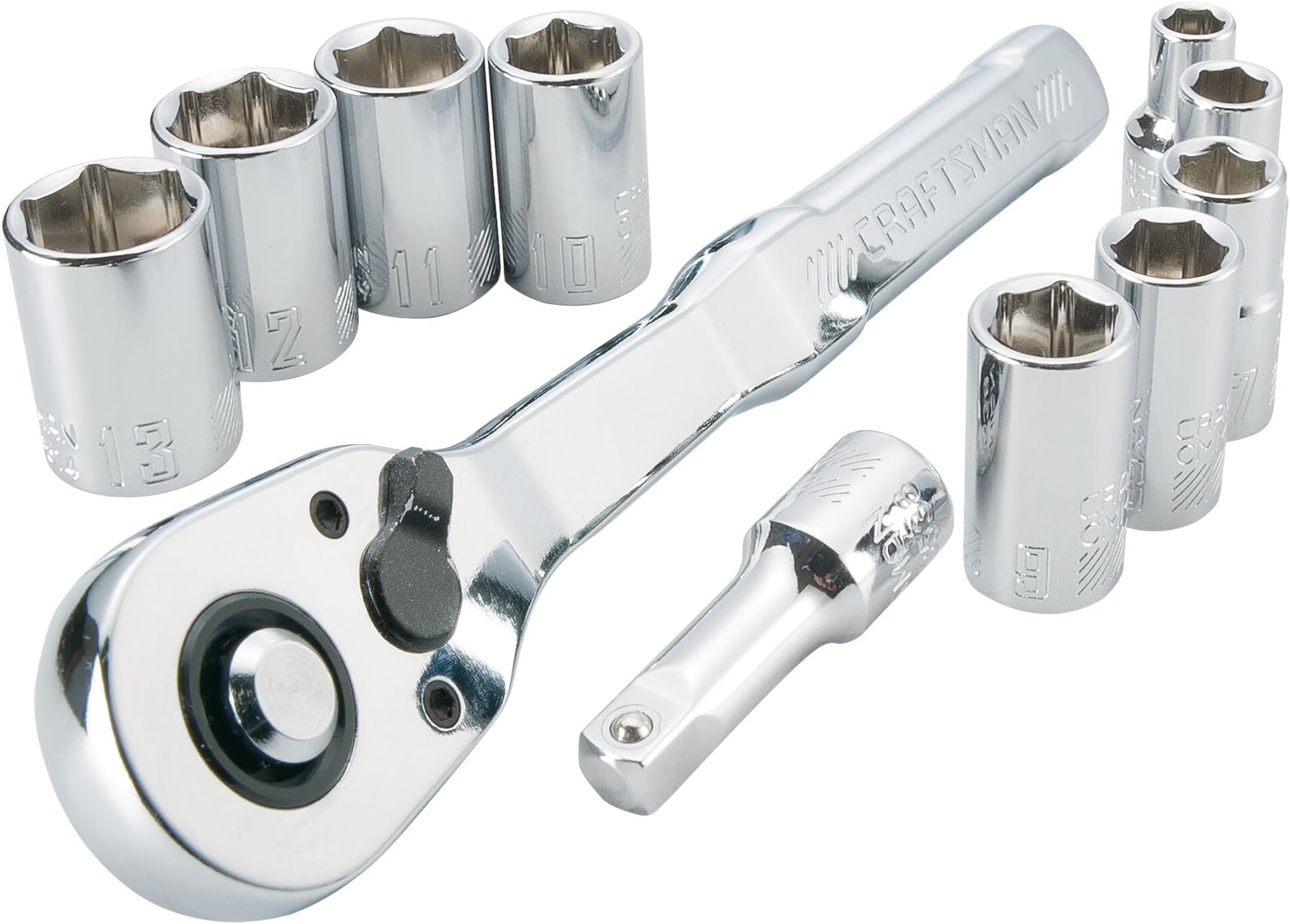 CRAFTSMAN Mechanics Tool Set, Metric, 1/4 Inch Drive, 11 Piece (CMMT34871) (Pack of 6)