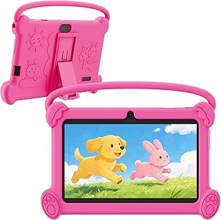 DIGITHINK Kids Tablet 7 inch 3-9 with Protective Case, 4GB RAM 32GB ROM, Toddler Tablets, Andriod Educational Learning Dev...