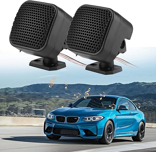 Miniatura 4 de Yosoo Health Gear Altavoces para automóvil o altavoces, altavoces de tweeter estéreo para automóvil, 1 par de 12 V 500 W mini altavoz de coche o