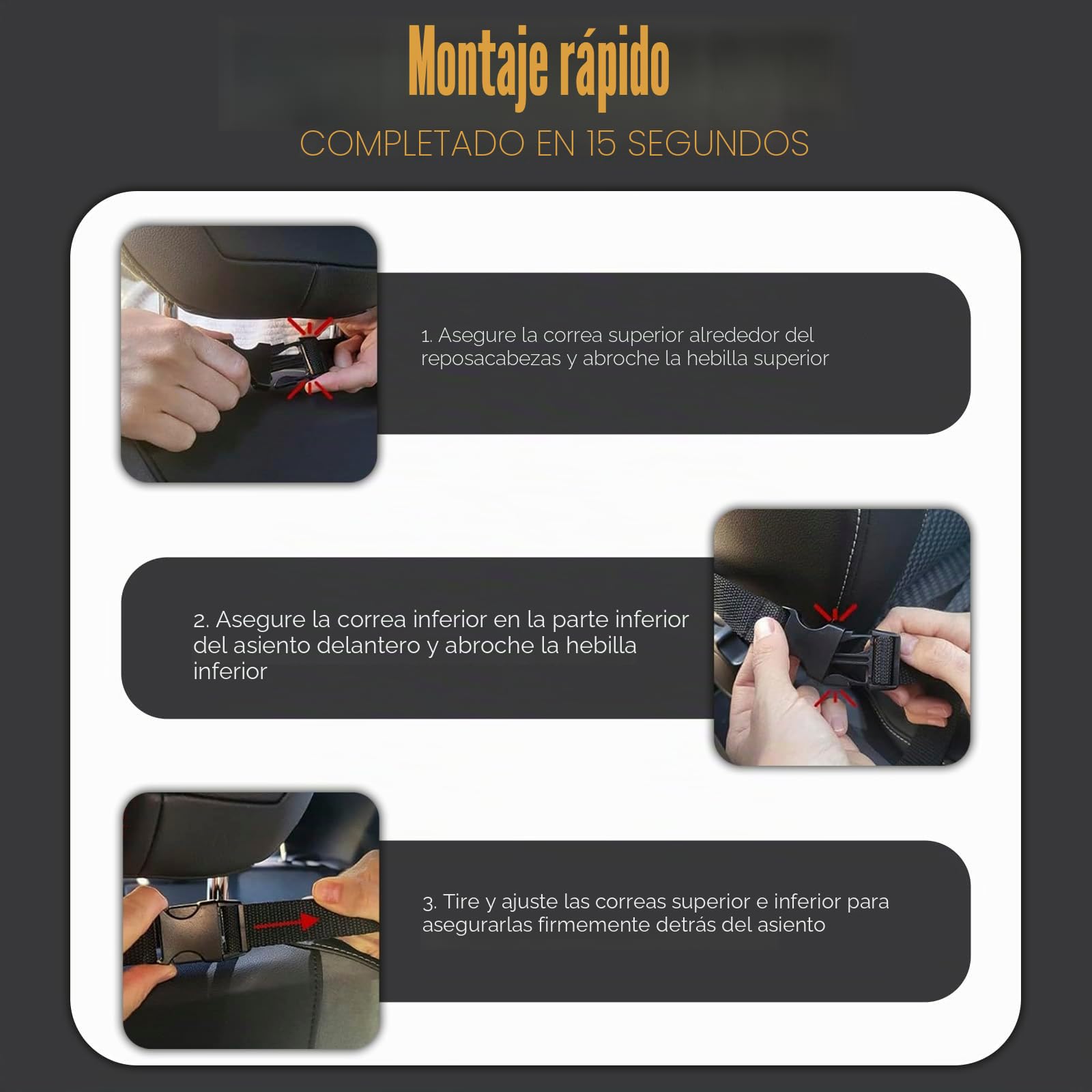 ROELLY Protector Asiento Coche, Organizador Asiento Niños, con Almacenamiento para Tabletas (Paquete de 2)