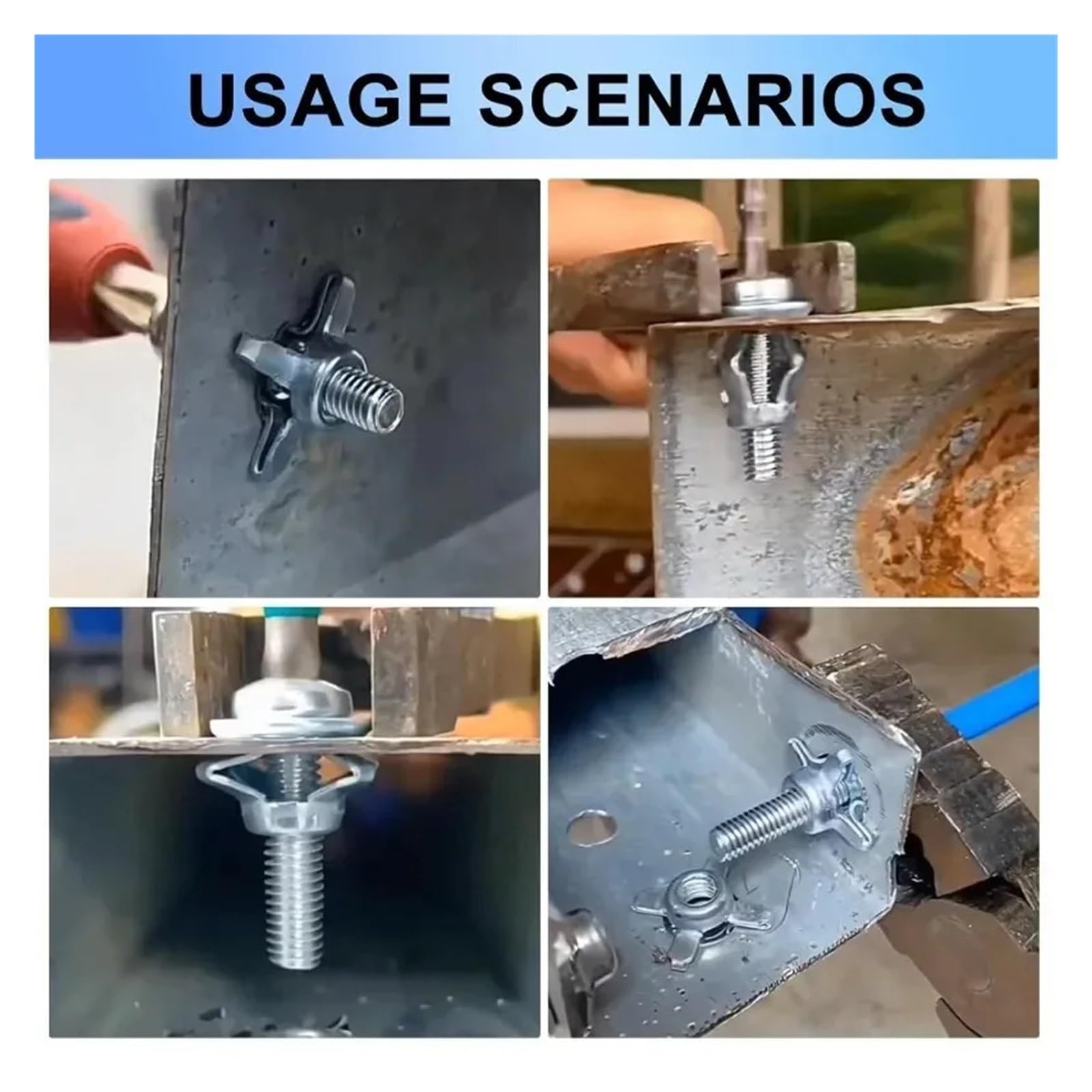 Pernos de expansión de tuercas de gato de pétalo de Metal de alta resistencia con tornillos de fijación, herramientas de fijación de sujetadores de Hardware de enchufes de expansión(M5x25mm-80PCS)