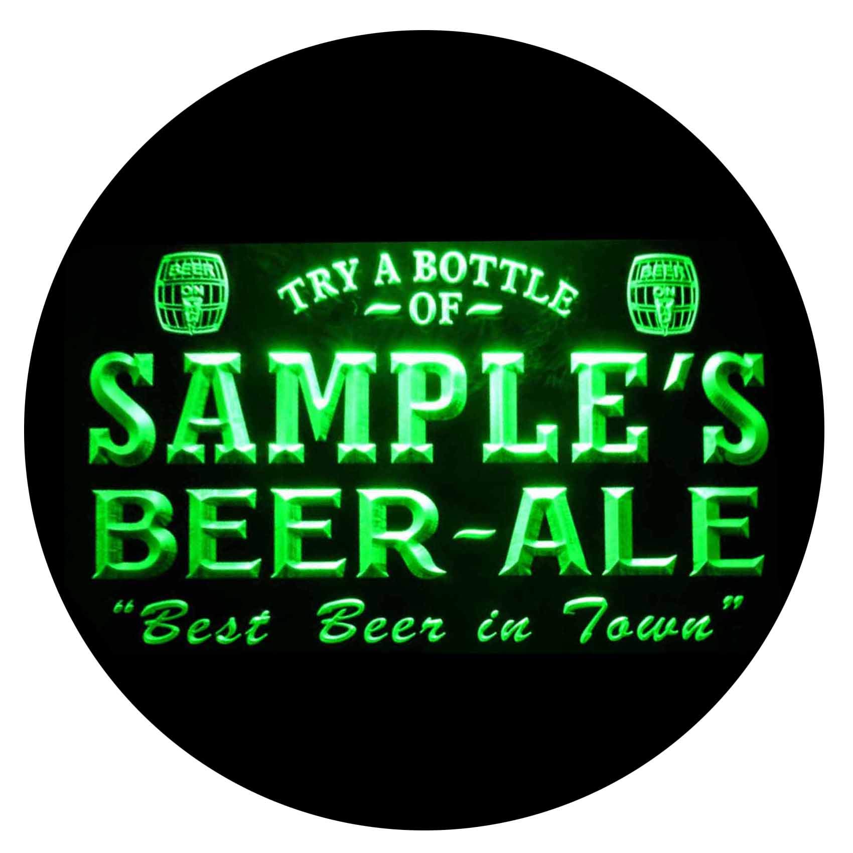 ADVPRO Name Personalized Custom Best Beer Ale Home Bar Pub Neon Sign Green 16x12 inches st4s43-pn-tm-g