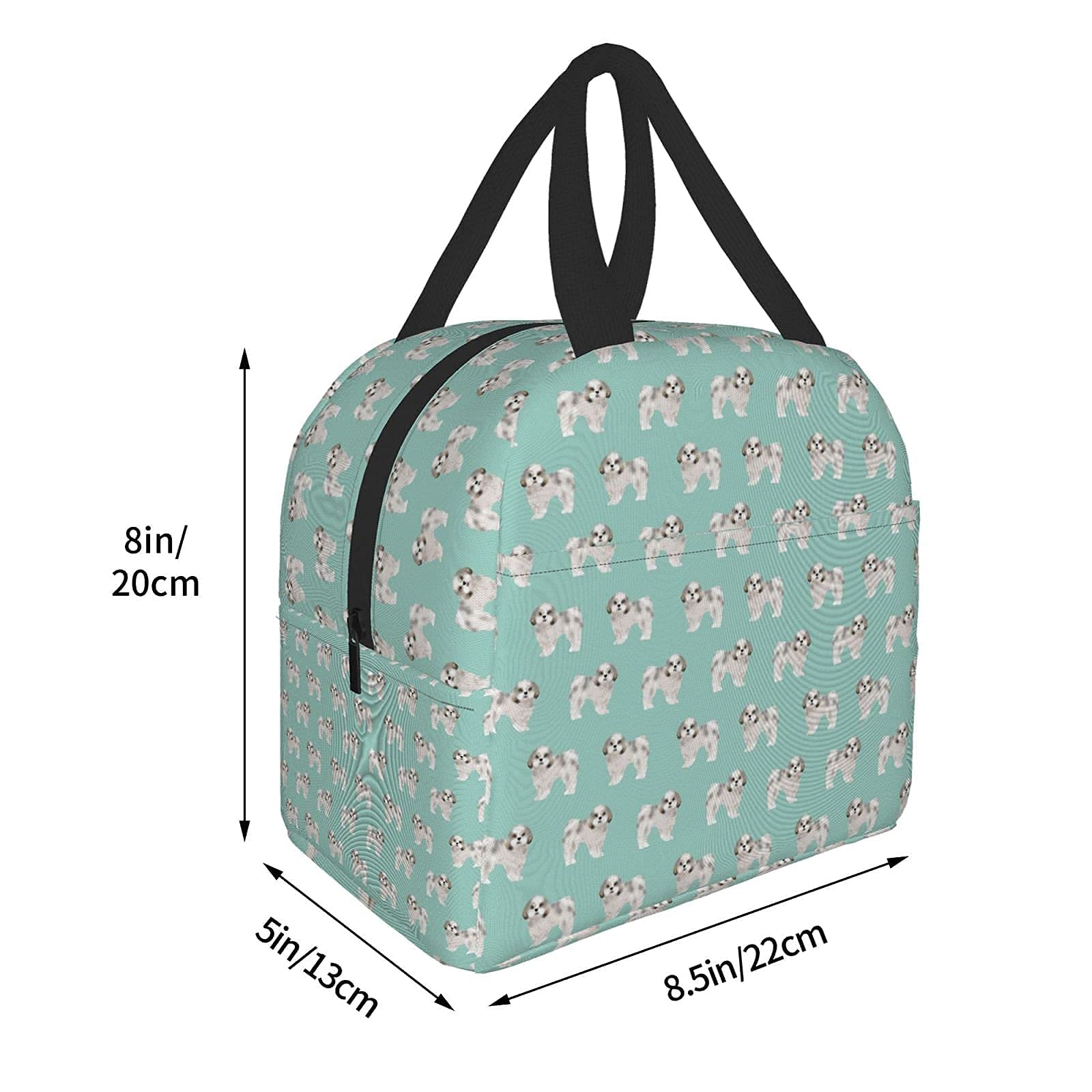 Borsa Termica Per Pranzo A Forma Di Cane Shih Tzu – Isolata, Impermeabile, Portatile Con Tasca E Tracolla – Per Uomini E Donne