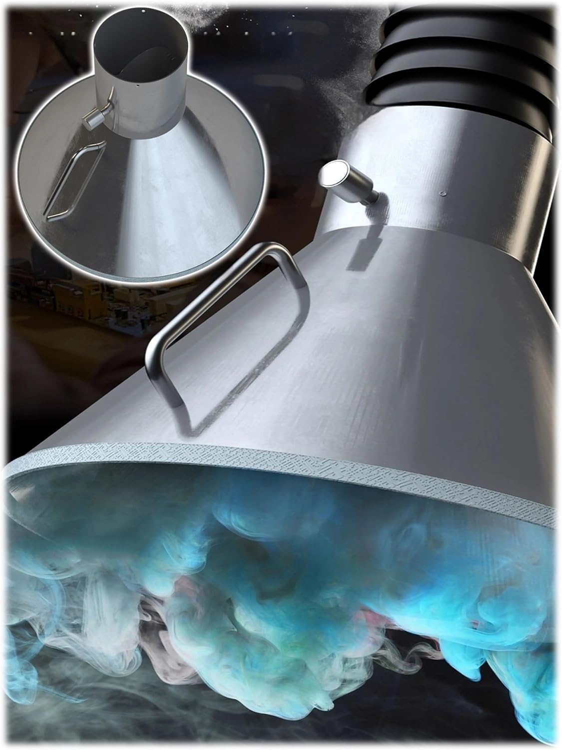 304 Stainless Steel Smoke Collector - Welding & Grinding Dust Extractor Exhaust Hood for Workshop & Production Line Ventilation, 160/300MM (6/12in)