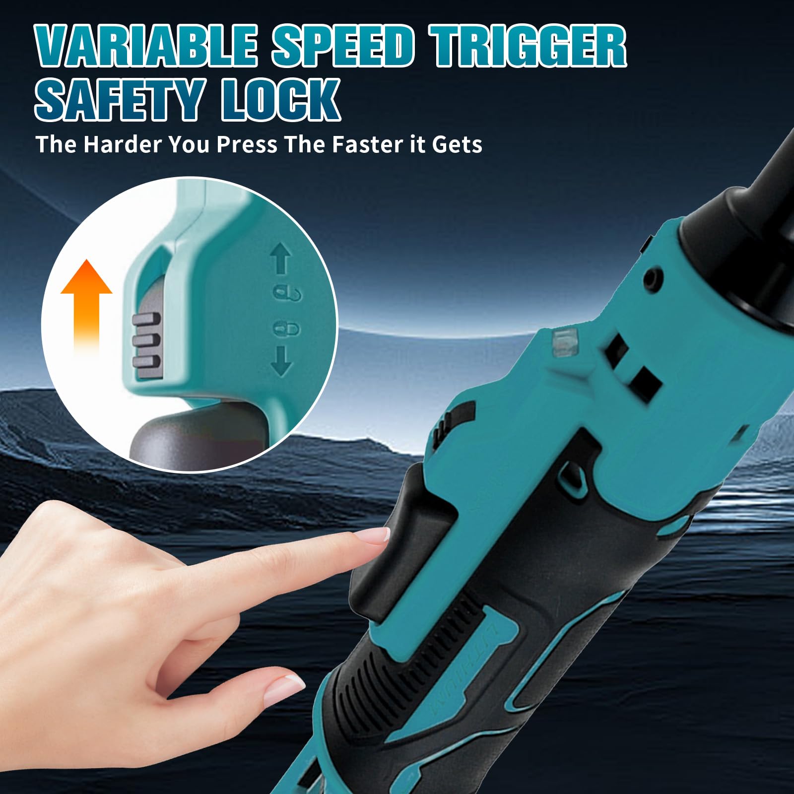 Akumulatorowa grzechotka do Makita 18 V akumulator – klucz zapadkowy 3/8", 60 Nm 400 obr./min, elektryczna grzechotka z 8 kluczami nasadowymi, adapterem 1/4" i drążkiem przedłużającym 3" (bez baterii)