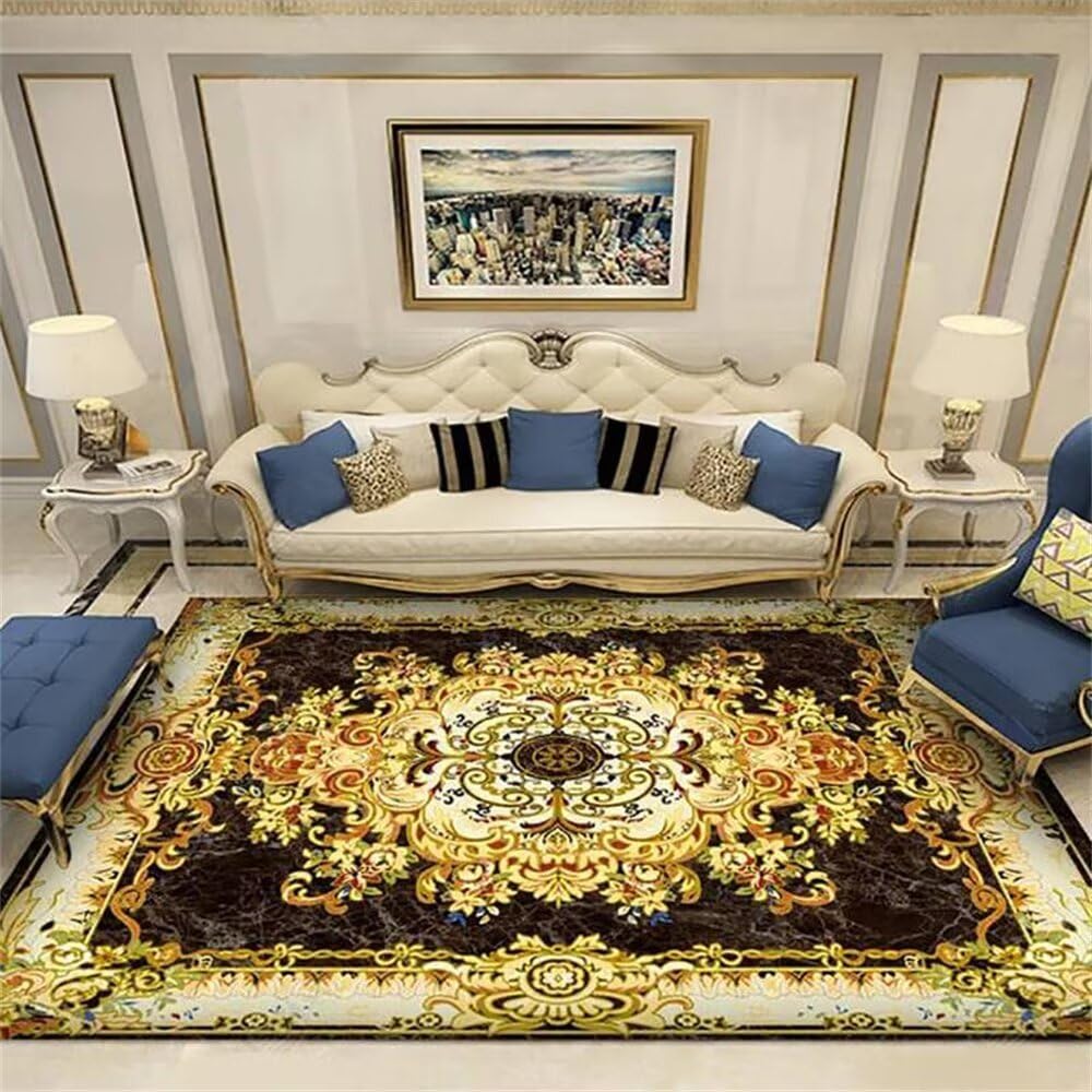 Tapis extérieur moquette jaune pour salon de jardin et terrasse fleurie