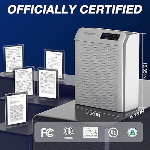 Vista 9 de Purificadores de aire para el hogar, dormitorio, habitación grande de hasta 2,330 pies cuadrados, purificador de aire EOEBOT para el hogar