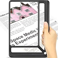 AKKYCVS 5X Full Page Magnifying Glass for Reading - Lightweight Handheld Magnifier for Seniors, Low Vision, Books & Small Prints