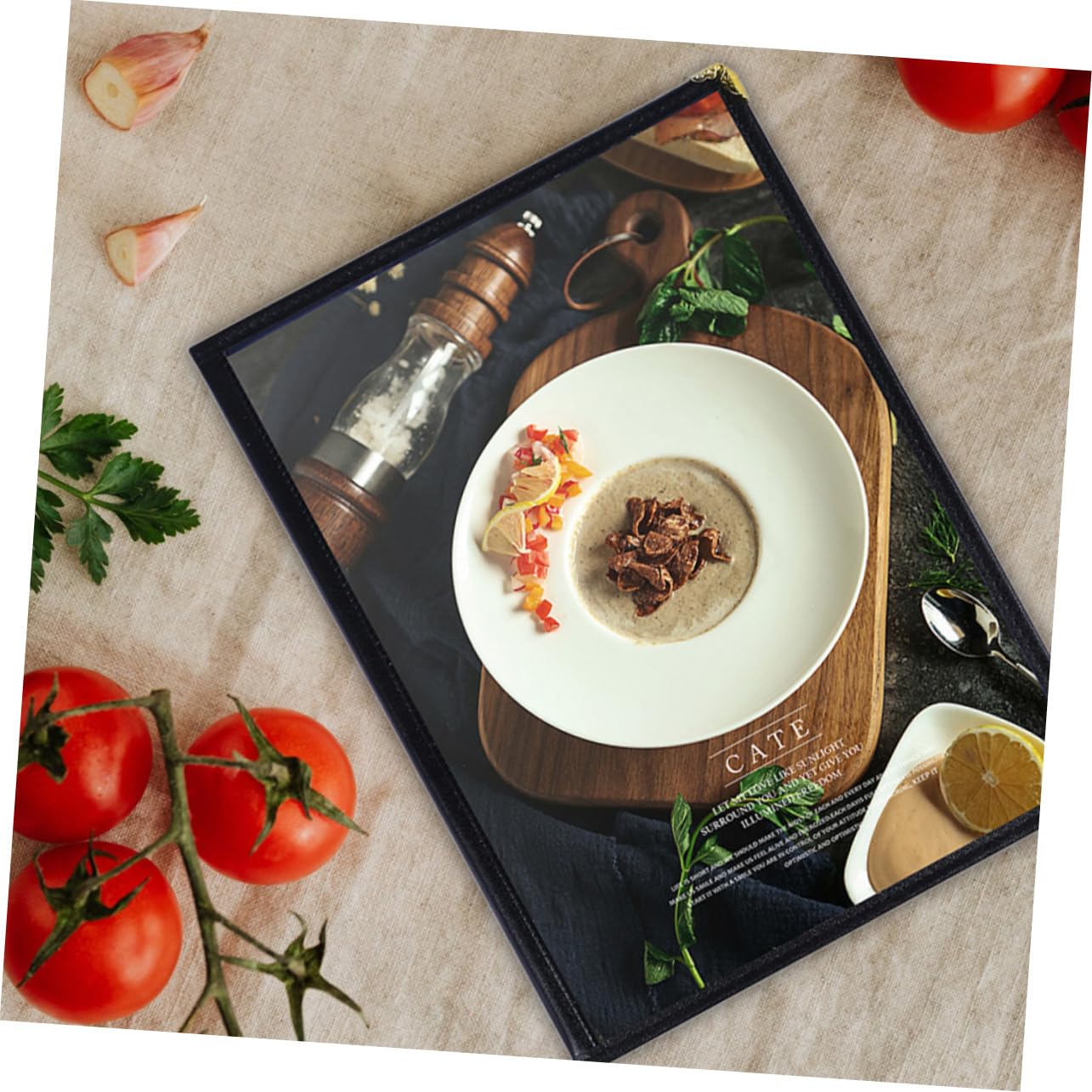 PRETYZOOM 6 Series Cubiertas Transparentes Para Menú Protector De Recetas Para Restaurantes Accesorio De Pvc Con Metálico Colocación Y Limpieza 2 Piezas X 6