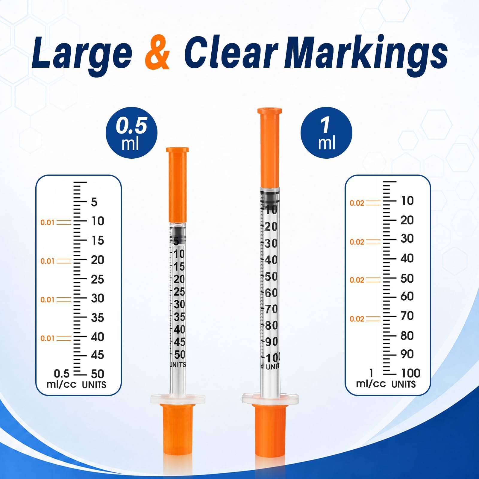 1ML 30G 1/2"(13mm) Individually Wrapped Disposable Syringes 100 Pack Lab Supplies Dispensing Scientific Supplies(1CC 30G 1/2"-100PACK) — Amazon image 7