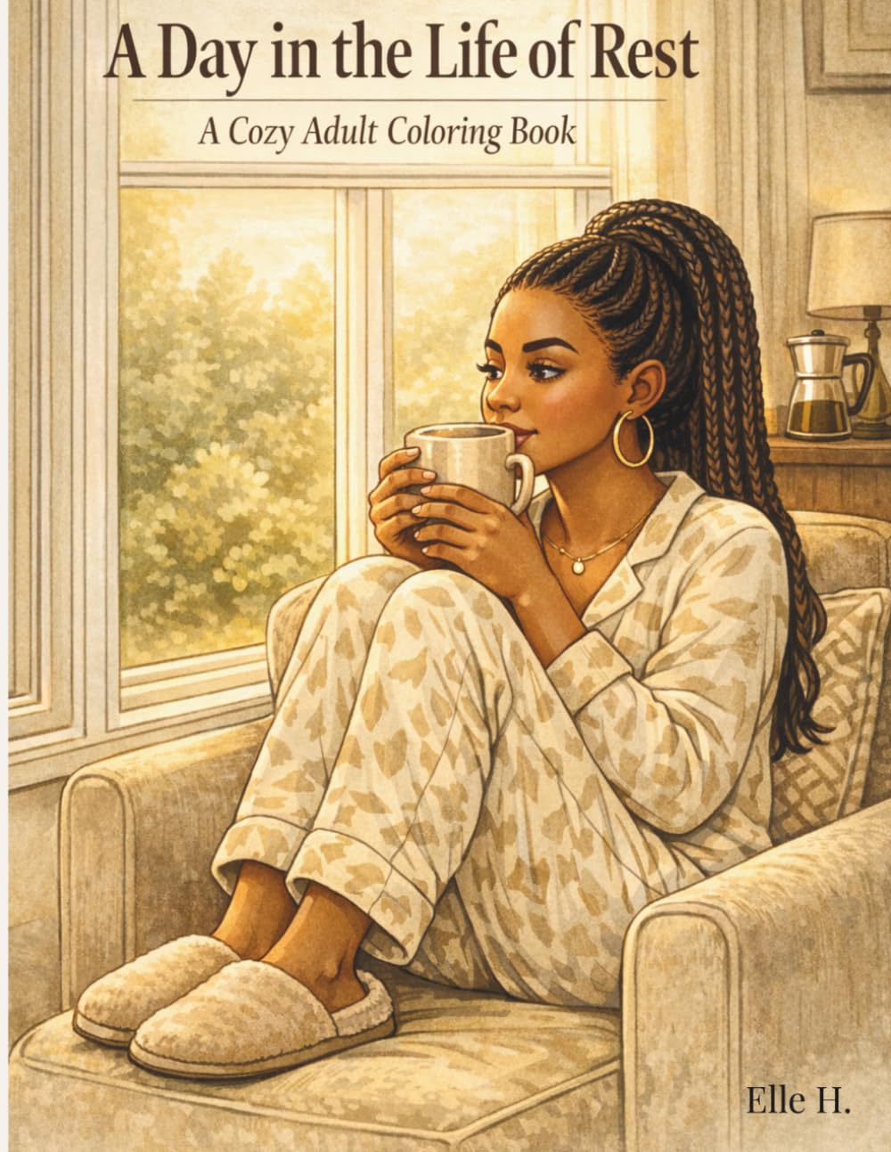 A Day in the Life of Rest: A Cozy Adult Coloring Book