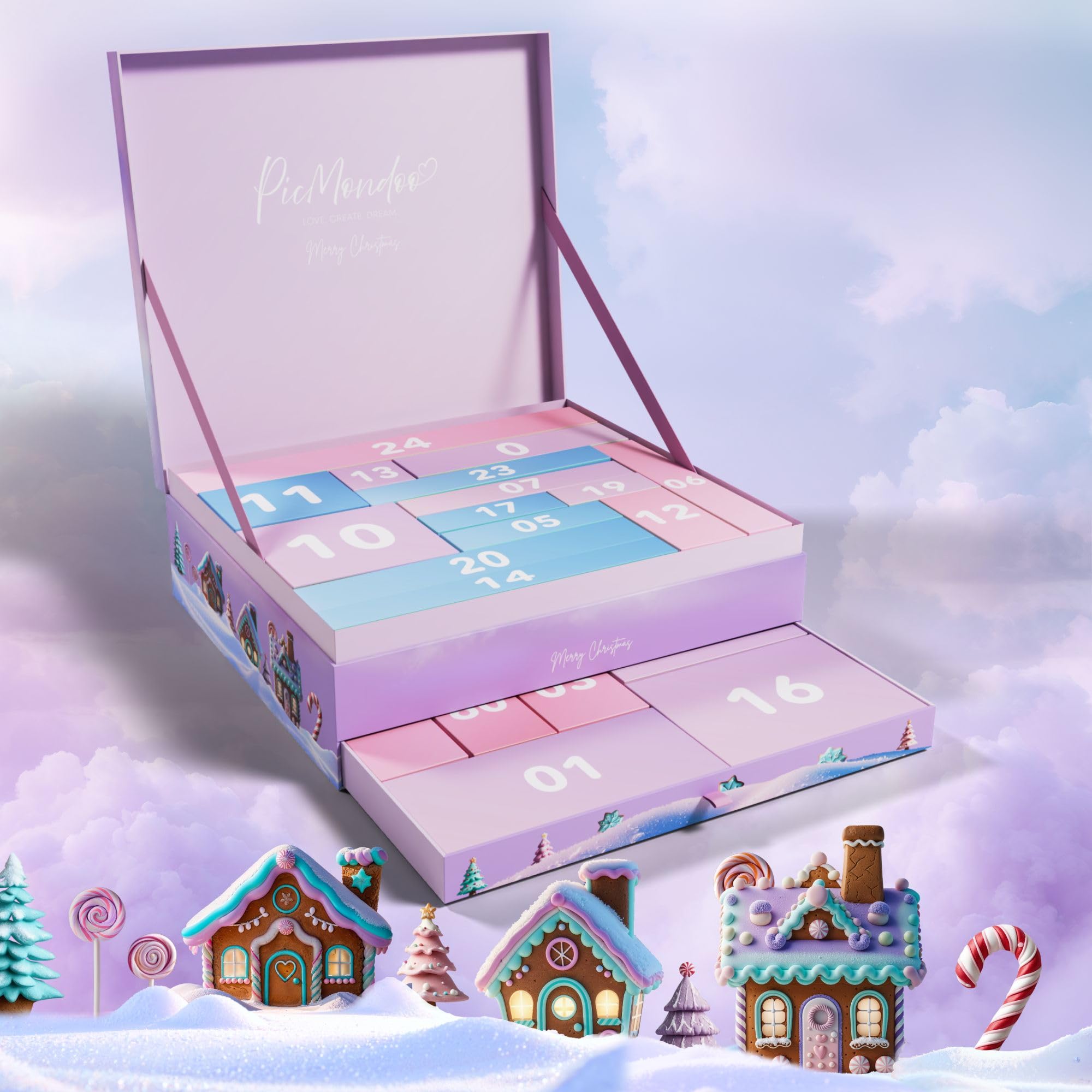 Xevinas Diamond Painting Calendrier De L'Avent Kit De Bricolage 12