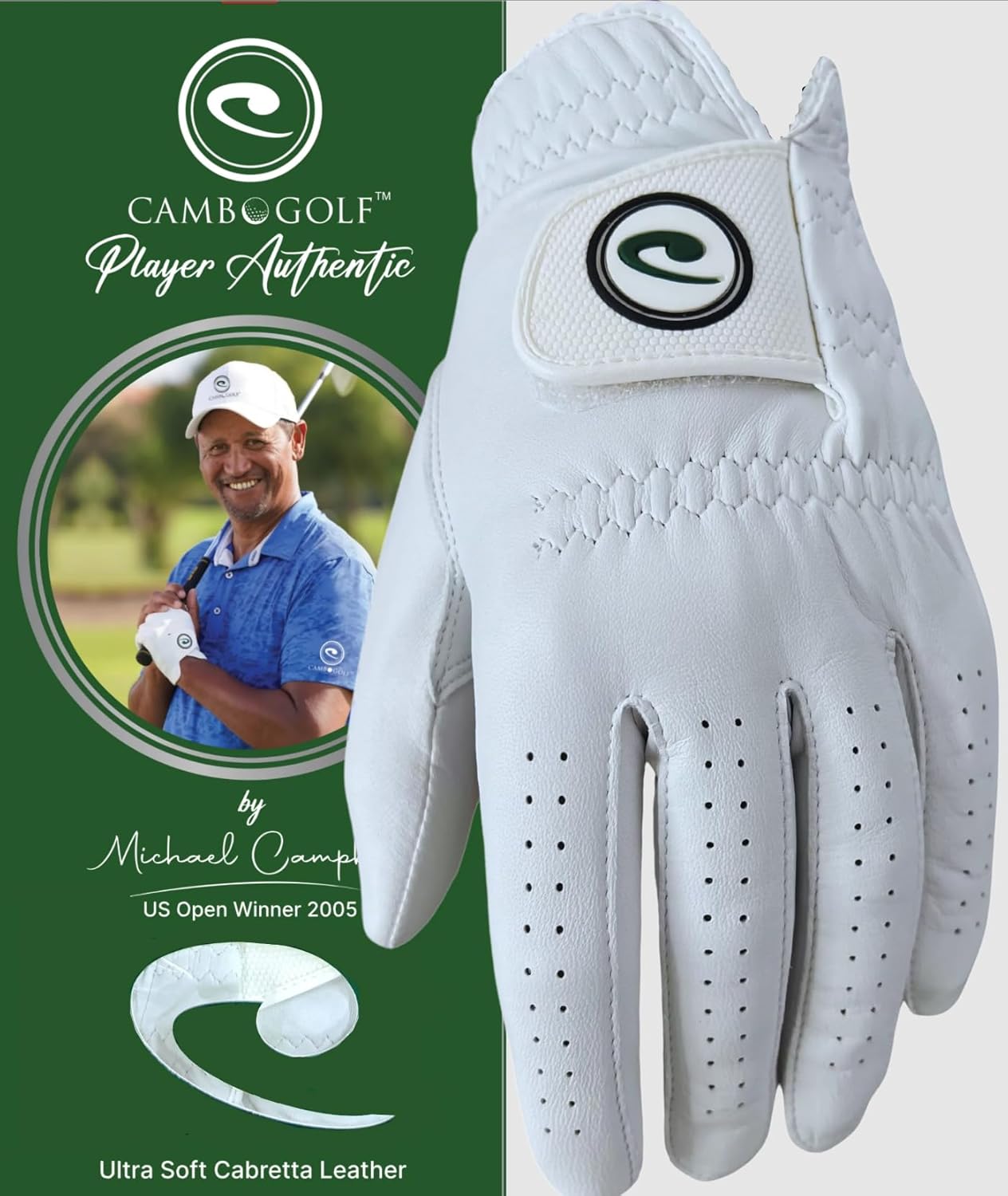 Player Authentic by Michael Campbell - Cabretta Leather Golf Glove - Men’s Left Hand