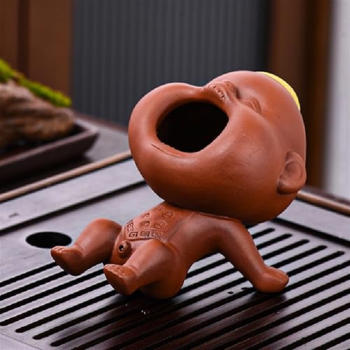 Miniatura 5 de LYHHGS Orina de arena púrpura creativa niño té mascota hogar puede elevar la mesa de té adornos diversión orina muñeca té juguete té set accesorios