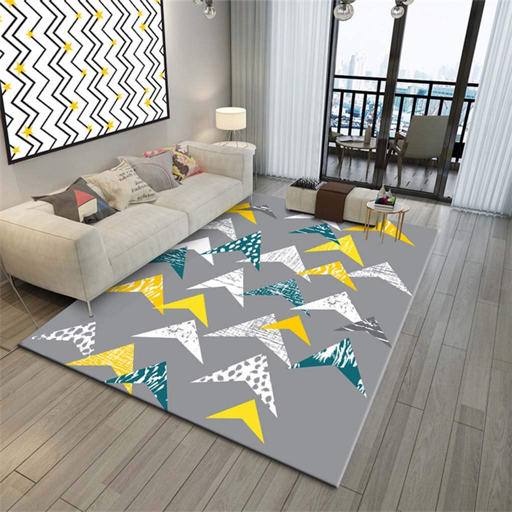 Tapis de chambre en velours de cristal pour habiller l'espace sous la table basse