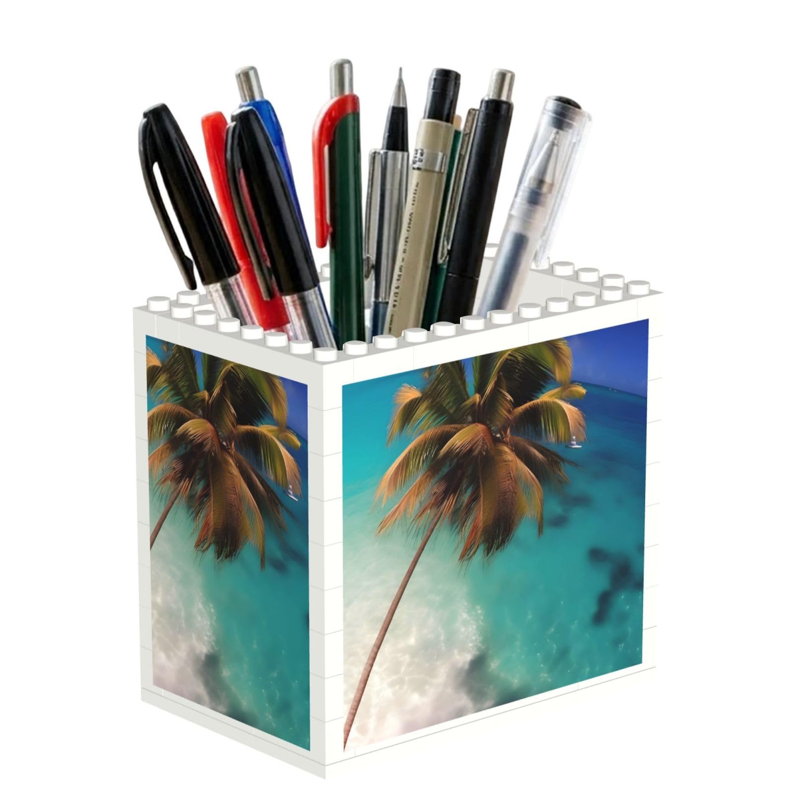 SXZVVBN Caribbean Islands Building Block Desk Tidy ABS Organiser