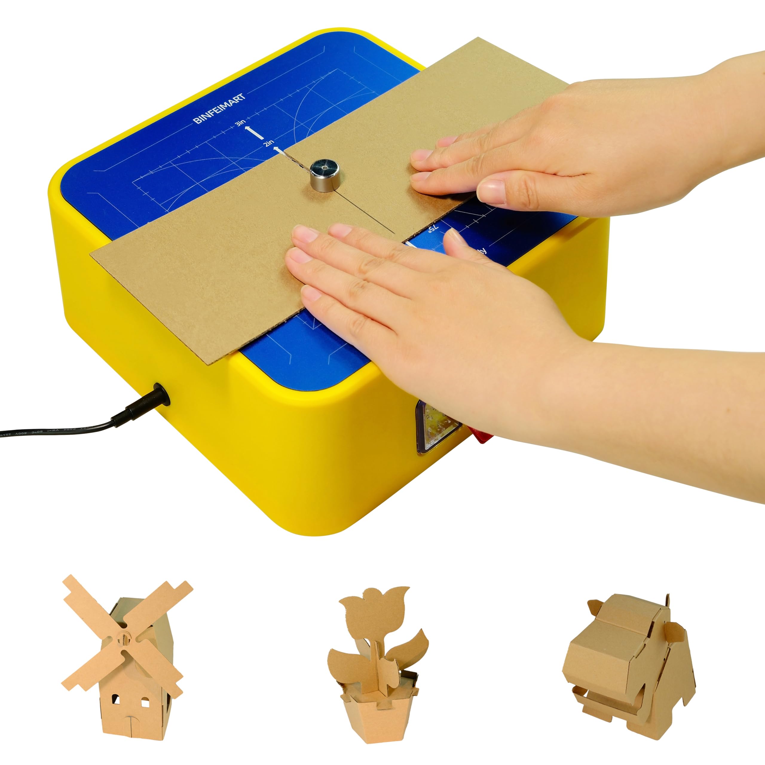 Photo 1 of BinfeiMart | Kid Safe Cardboard Cutter | Safety Craft Knife for Kids | No Sharp Edge DIY STEM Art Tool for Cardboard Building, Homeschool & Upcycling Projects | ChompSaw Alternative
