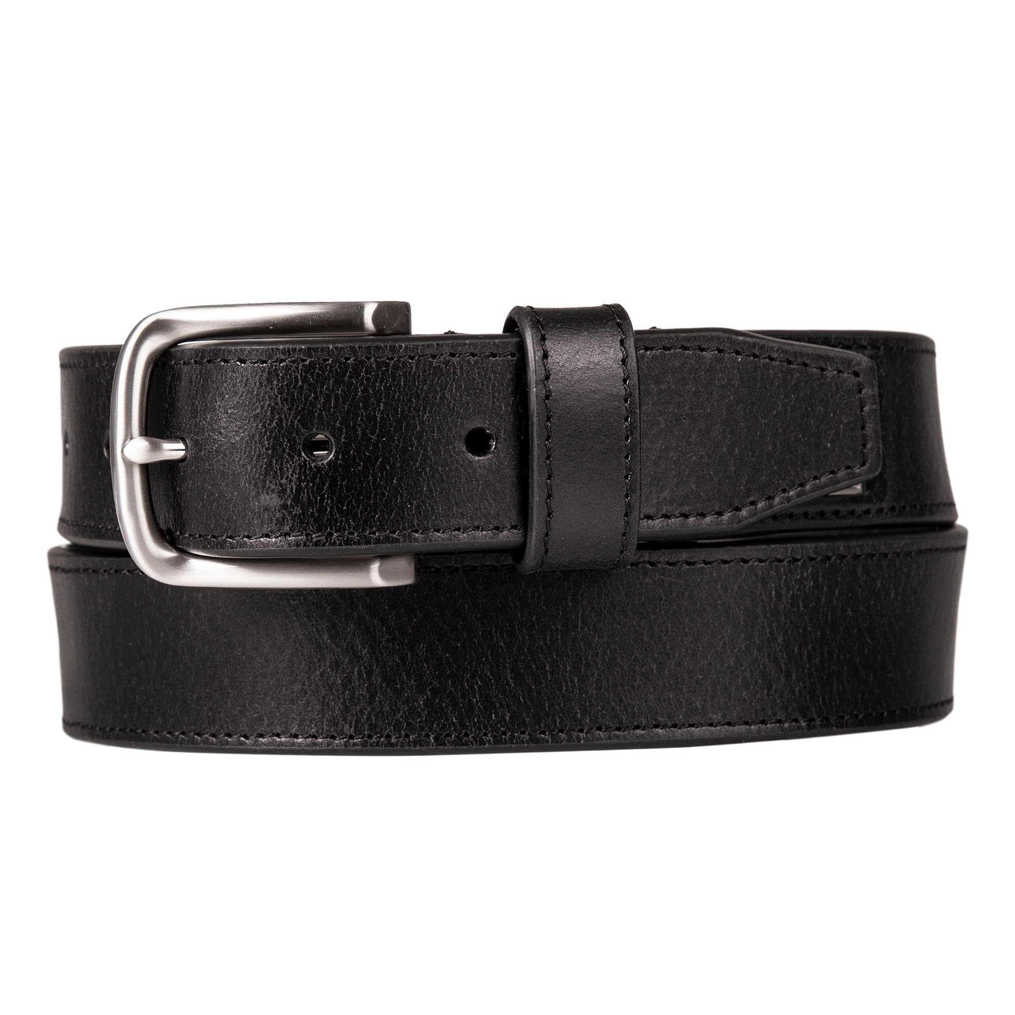 Nautica Men's Casual Leather Belt | Everyday | Classic | Pants | Jeans | Khakis | Chinos | Metal Buckle