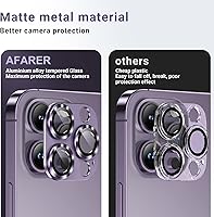 Vista 2 de AFARER Paquete de 2 protectores de lente de cámara para iPhone 14ProiPhone 14 Pro Max, protector de lente de cámara Ultra HD, cubierta de cámara