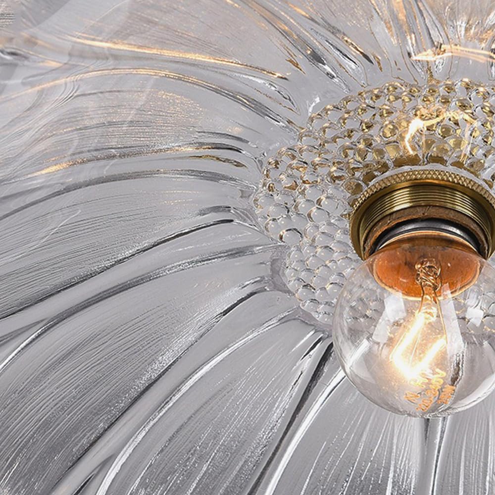 Kreatywna szklana lampa wisząca w kształcie kwiatu Klosz przezroczysta szklana lampa wisząca Świecące oświetlenie wewnętrzne Korytarz, alejki Kuchnia wisząca lampa sufitowa z regulowanym kablem