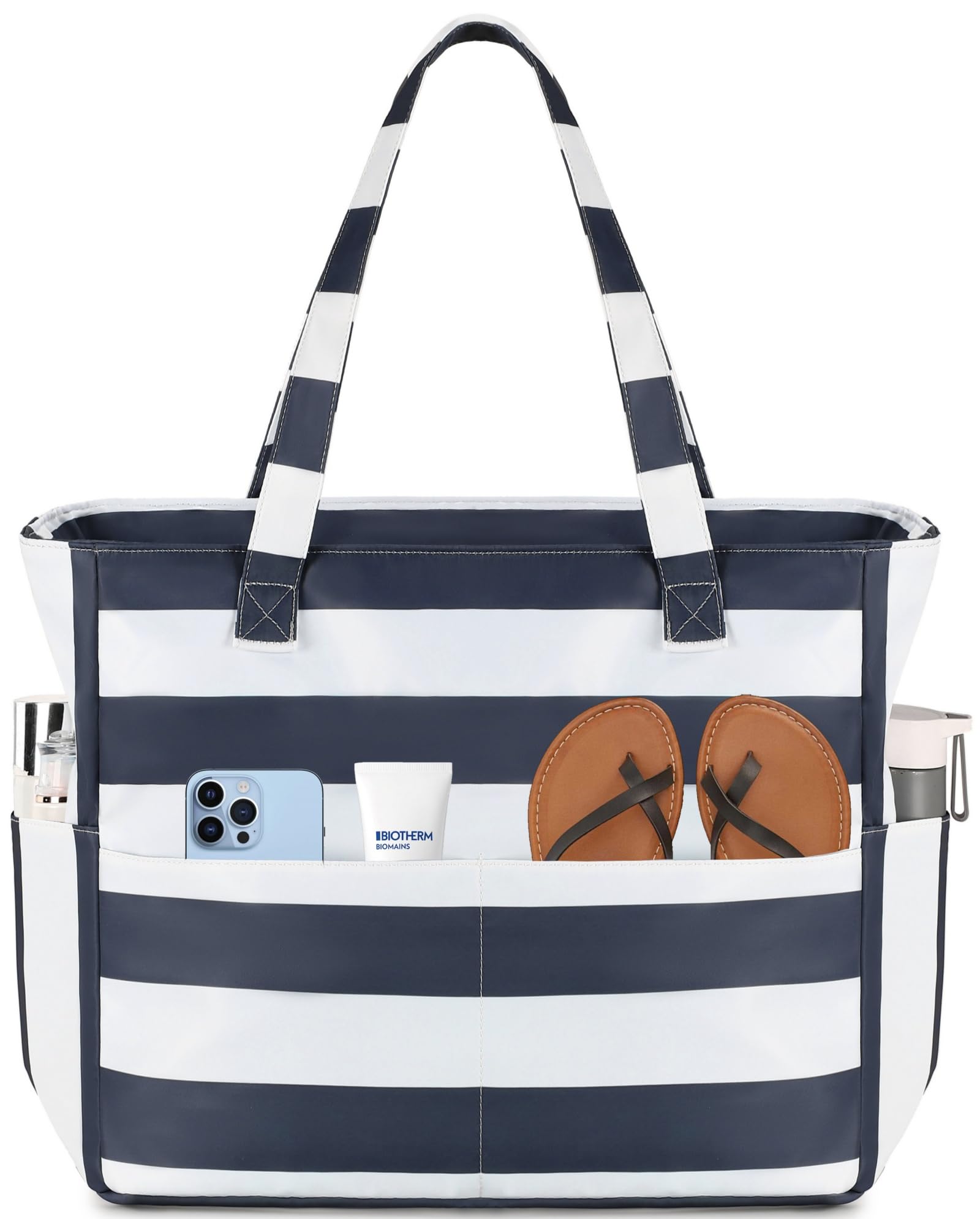 LEDAOU Beach Bag Waterproof Sandproof Women Beach Tote Pool Bag with Zipper for Swim Gym Grocery Travel with Wet Pocket | Sandproof, with Zipper, for